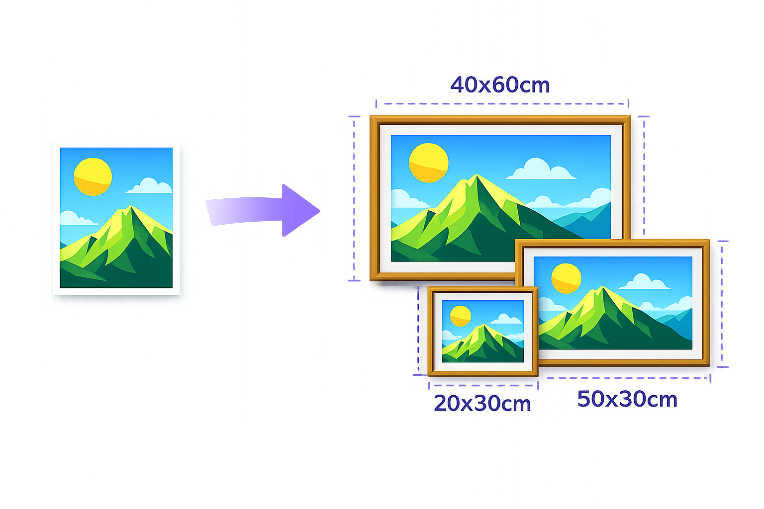 Transforme imagens em quadros